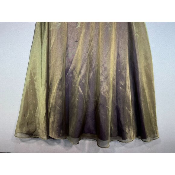 JS Collections Women's Bridesmaid Evening Dress Sleeveless Size 14 Gold Back Zip - Picture 4 of 10